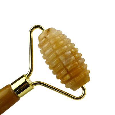 Gesichtsmassager Gelber Jade Gemäste Jade-Roller für Gesichts- und Nackenmassage