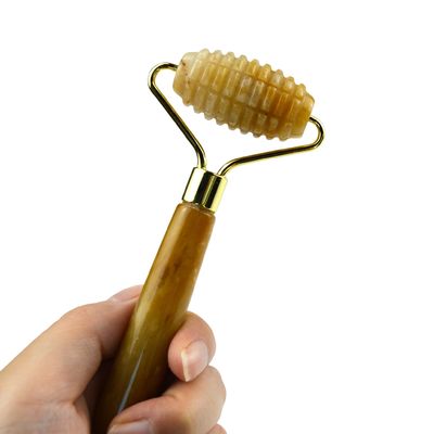 Gesichtsmassager Gelber Jade Gemäste Jade-Roller für Gesichts- und Nackenmassage