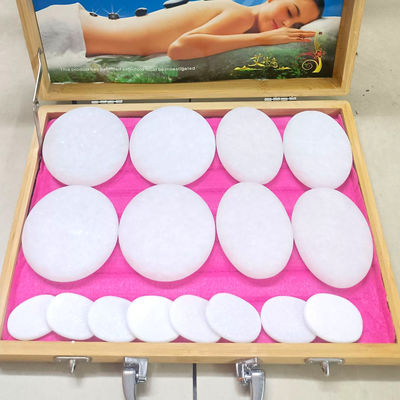 Musikalische Funktion 16 Stück Weißgewalz Energie Stein Schönheitsmassage Heizung Spa Essenzöl Massage Box Für die persönliche Gesundheitsversorgung