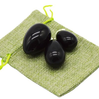 Handgeschnitzt 2024 Schwarzes Obsidian Yoni Eier Kegel-Übungswerkzeug für Gesundheit und Wohlbefinden von Frauen