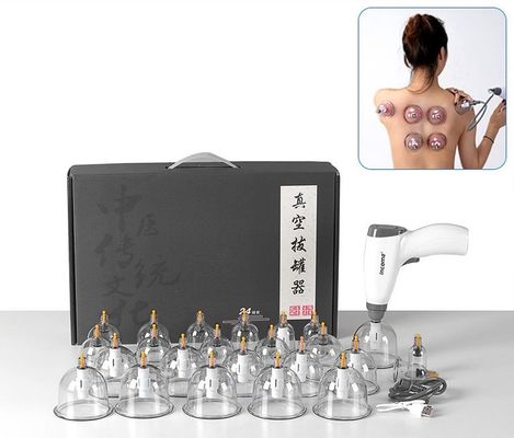 24 Stück Set Elektrische Guasha Cupping Saugmaschine für Körpermuskelmassage Meridian Behandlung Entspannung Werkzeug