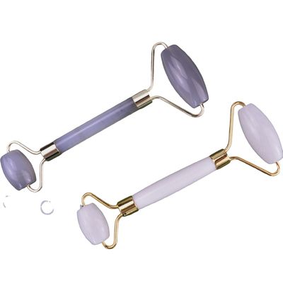 Natürliche Weiße Jade Roller Guasha Gesichtsschönheitsmassager Gesichts Gua Sha Massagetools Anti-Aging Custom Logo für Gesichtsmassage