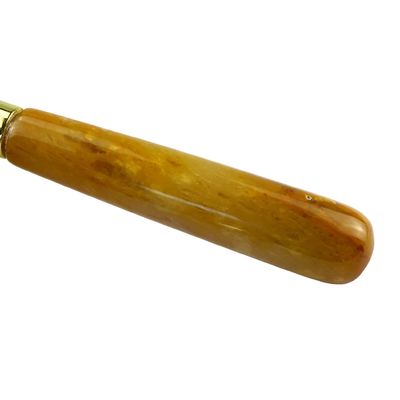 Gesichtsmassage Ausrüstung Natürliche Gelbe Jade Gesichts Guasha Roller für Massagetools Schönheitsgeräte