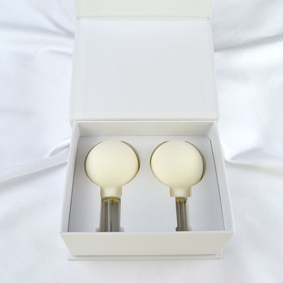 2 Stück Face Guasha Wrinkle Removal Skin Care Spa Beauty Salon Therapy Cups 2024 Silicone Glas Vakuum Saugkugeln Set