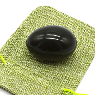 Ei-förmige Nephrit-Kegel-Jade-Eier Natürlicher Edelstein Yoni-Eier 40*30mm
