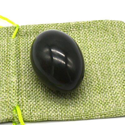 Ei-förmige Nephrit-Kegel-Jade-Eier Natürlicher Edelstein Yoni-Eier 40*30mm