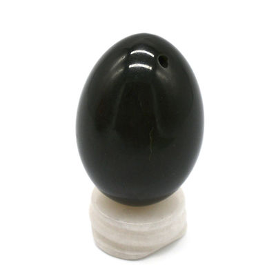Ei-förmige Nephrit-Kegel-Jade-Eier Natürlicher Edelstein Yoni-Eier 40*30mm