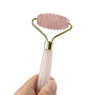 Gesichtsmassager Natürliche Rose Quarz Jade Roller 100% Kristall für Gesichts- und Augenmassage Schönheitsprodukte