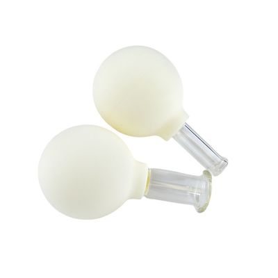 2023 Ankunft 2 Stück Glas Silikon Becher Set Massage Vakuum Saugbecher für das Gesicht durch Gummi und Massage Hammer