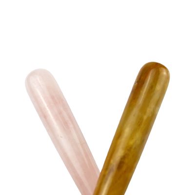 Gesichtsmassager Natürliche Rose Quarz Jade Roller 100% Kristall für Gesichts- und Augenmassage Schönheitsprodukte
