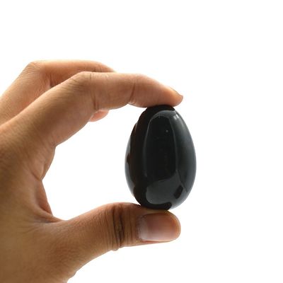 Zertifiziertes grünes Nephrit Jade Yoni Eier für Frauen Kegel in 43 * 30mm Größe
