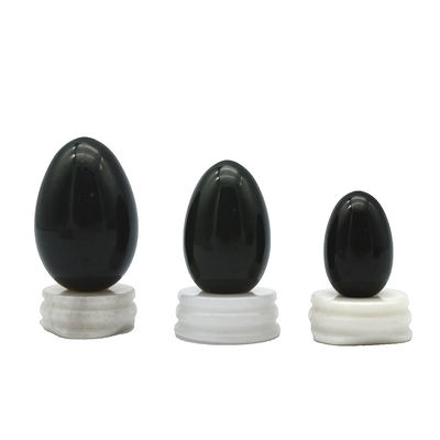 Zertifiziertes grünes Nephrit Jade Yoni Eier für Frauen Kegel in 43 * 30mm Größe