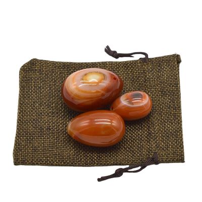 Regionale Besonderheit Yoni Ei Karnelien und Rot Jade Ei für Vaginalübungen 45*30mm