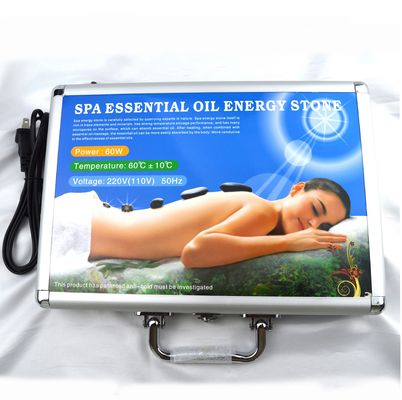 Körpermassage Klarer Quarzstein Gua Sha 8 Stück Guasha Set mit Heizkasten Wärmemassage Energie Steine