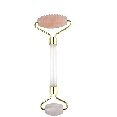 Muskelmassage Gesichtsmassage 2024 Natur Rose Quarz Jade Roller Gua Sha Werkzeuge mit Custom Logo
