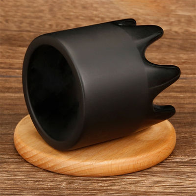 6*6*6.1cm Natürlicher schwarzer Bian Stein Gua Sha Schrauben Massager Jade Stein Guasha Kopfhaut Kamm Kopf Massage Meridian Bagger Kamm