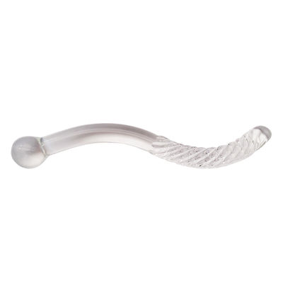 Geschnitzte Technik 250mm Kristallglas Dildo Massage-Stab für Frauen Yoni Wand Stick Feng Shui Stil kundenspezifisches Logo