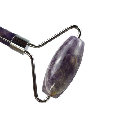 100% Original Natur Anti-Aging Guasha Massage Custom Amethyst Derma Gesichts Stein Ball Gua Sha Rollen Massager mit Logo