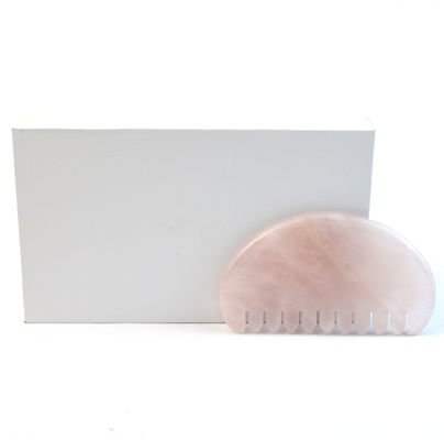 Gesichtsmassager Natürliches Rose Quarz Jade Haar Kamm Gua Sha Werkzeuge Jade Kopfhautmassager Für Kopfmassage Therapie Entlastung Kopfhaut Spannung
