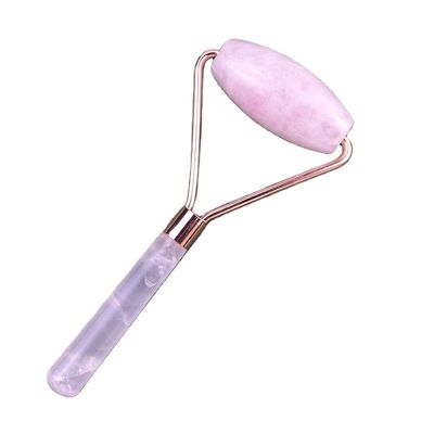 Natürliche Rose Quarz Gesichts-Guasha-Massage-Rolle Gua Sha Jade-Rolle für das Gesicht Anti-Aging-Therapie Rosa Farbe Gesichtsmassager