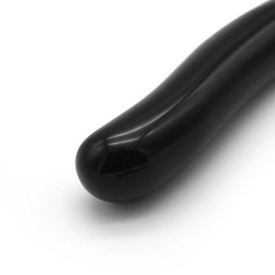 Natur Edelstein Yoni Heilstab Schwarz Obsidian Krümmter Massagestab für Frauen Kristallheilung