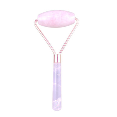 Gesichtsmassager 2024 beliebter natürlicher Rose Quarz Gesichtsroller 100% natürlicher Kristallmassager für Gesichts-Augenmassage Produkte Schönheitsmittel