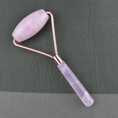 Gesichtsmassager 2024 beliebter natürlicher Rose Quarz Gesichtsroller 100% natürlicher Kristallmassager für Gesichts-Augenmassage Produkte Schönheitsmittel