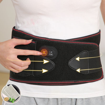 Infrarotphysiotherapie Verstellbarer Warmkompress Lendenmassage Rückenbefestigung Gürtel zur Schmerzlinderung und Unterstützung in Blac