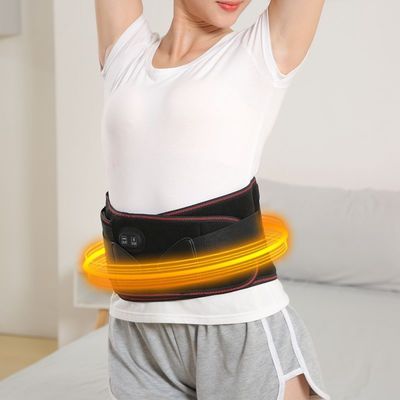Infrarotphysiotherapie Verstellbarer Warmkompress Lendenmassage Rückenbefestigung Gürtel zur Schmerzlinderung und Unterstützung in Blac