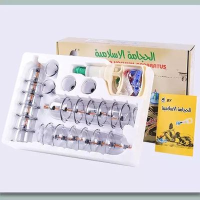Vakuum- und Bechertherapie-Set Handbuch Einwegventile Hijama Becher Set 24 Stück 39*27*8cm 80*42*56.5cm 20 Kisten/Kiste