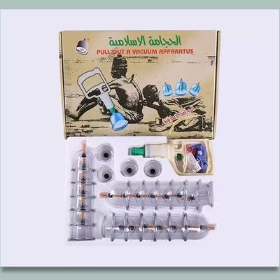 Vakuum- und Bechertherapie-Set Handbuch Einwegventile Hijama Becher Set 24 Stück 39*27*8cm 80*42*56.5cm 20 Kisten/Kiste