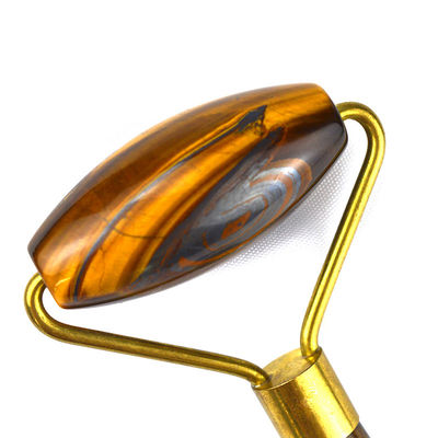 Muskelmassagetool 2024 Tiger Eye Stone Gesichts-Jade-Roller Guasha für Gesicht Auge Hals Gua Sha Massage Haut Schönheits-Tools