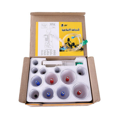 Traditionelle chinesische Cupping-Therapie mit 12 Cupping-Sets und Saugpumpen