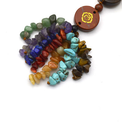 7 Chakra Steine Heilende Kristall Palm Taschenstein Reiki Balance Anhänger für Balance und Harmonie