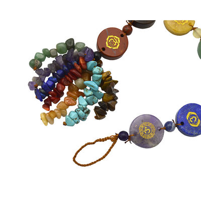 7 Chakra Steine Heilende Kristall Palm Taschenstein Reiki Balance Anhänger für Balance und Harmonie