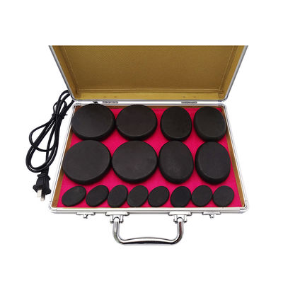 220V 110V Körperpflege Hot Massage Stone Set mit Aluminium Heizkiste und 16pcs Basalt Energie Steine
