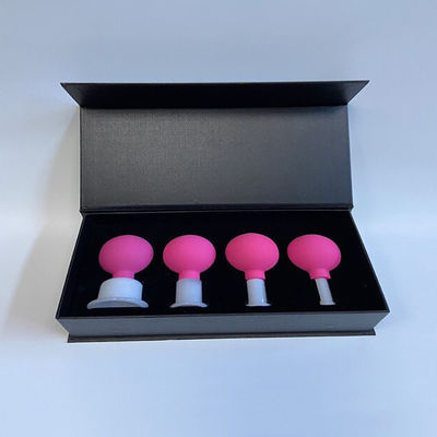 Entfernen Sie Feuchtigkeit und Linderung von Schmerzen 4 Stück Glasbecher Set für Gesichtshaut Rücken Schulter Muskelmassage