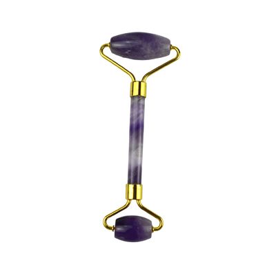 Natürliche gekrümmte Gesichts-Guasha-Massage Amethyst Gesichtsrolle Gua Sha für Gesicht Auge Hals Körper kundenspezifisches Logo erhältlich