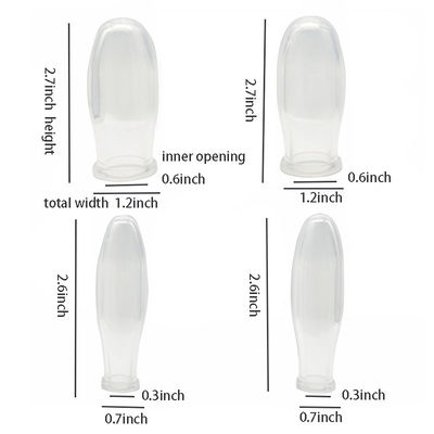 4pcs Design Transparent Silikon Gesichtsbeutel Kit für Vakuum Silikon Therapie Massager Körper Beutel Set Körper verbessern