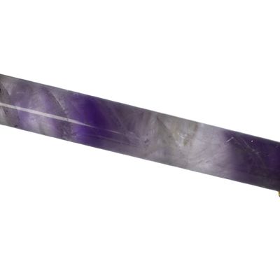 Natürliche gekrümmte Gesichts-Guasha-Massage Amethyst Gesichtsrolle Gua Sha für Gesicht Auge Hals Körper kundenspezifisches Logo erhältlich
