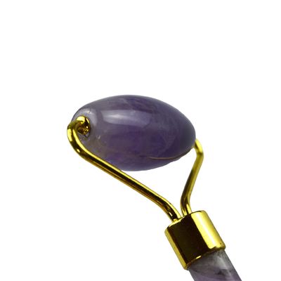 Natürliche gekrümmte Gesichts-Guasha-Massage Amethyst Gesichtsrolle Gua Sha für Gesicht Auge Hals Körper kundenspezifisches Logo erhältlich