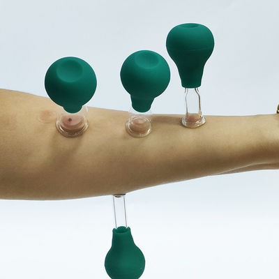 Augen PVC Glas Mini Cupping Set 4 Stück Massage Vakuum Saugen für Körper Gesicht Massager