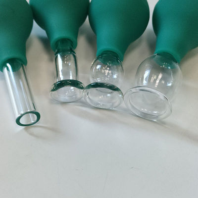 Augen PVC Glas Mini Cupping Set 4 Stück Massage Vakuum Saugen für Körper Gesicht Massager