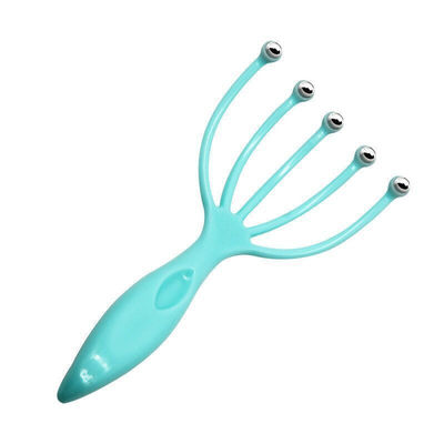 Blau/Pink Fünf-Klauen-Kopf-Massager Stahlkugel für Kopfhaut-Relaxations-Massagetools 100g Kopfschmerzlinderung Meridian-Dredging-Tools