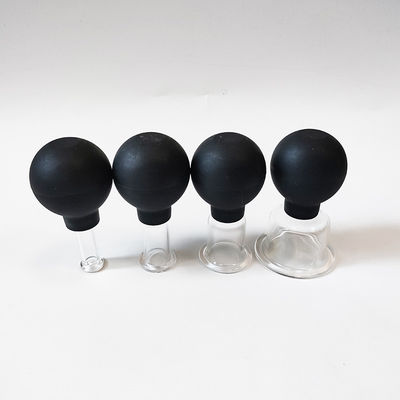 Set von 4 Medizinischen Therapie-Tassen Silikon-Vakuum-Tasse-Brille für Anti-Cellulite und Gesichtsmassage