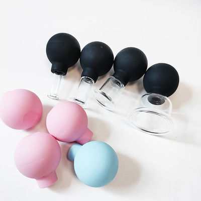 Set von 4 Medizinischen Therapie-Tassen Silikon-Vakuum-Tasse-Brille für Anti-Cellulite und Gesichtsmassage
