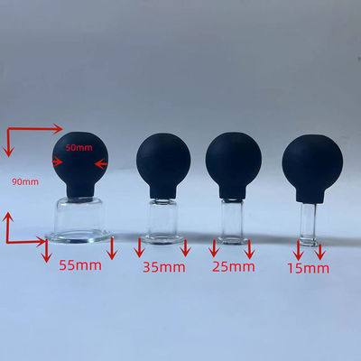 Set von 4 Medizinischen Therapie-Tassen Silikon-Vakuum-Tasse-Brille für Anti-Cellulite und Gesichtsmassage