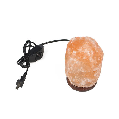 USB-Anpassungsfähige Himalaya-Salzlampe aus massivem Holz mit geschnitztem Kristall und Kristallschnitztyp