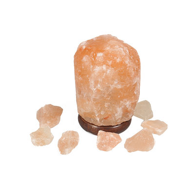 USB-Anpassungsfähige Himalaya-Salzlampe aus massivem Holz mit geschnitztem Kristall und Kristallschnitztyp