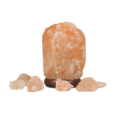 USB-Anpassungsfähige Himalaya-Salzlampe aus massivem Holz mit geschnitztem Kristall und Kristallschnitztyp